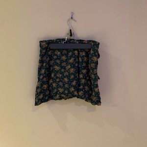 flower pattern wrap skirt